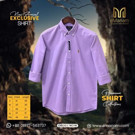 Men’s Light Lavender Premium Shirt – Modern Minimalism with Elegant Fit