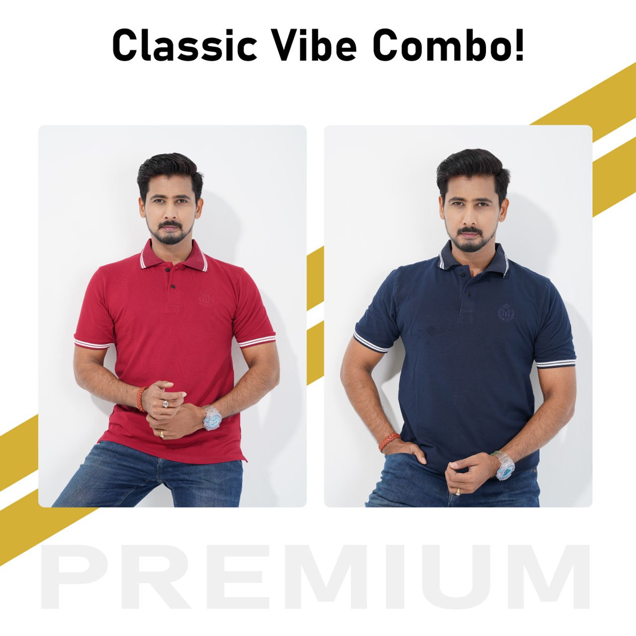 Untitled-1 Classic Vibe Combo ( Maroon + Navy ) - Image 1