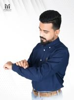 Men’s Deep Navy Blue Premium Shirt – Elegant Fit with Classic Detailing - Image 2