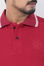 Men's Premium PK Polo T Shirt - Maroon - Image 2