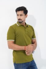 Men's Premium PK Polo T Shirt - Olive - Image 3
